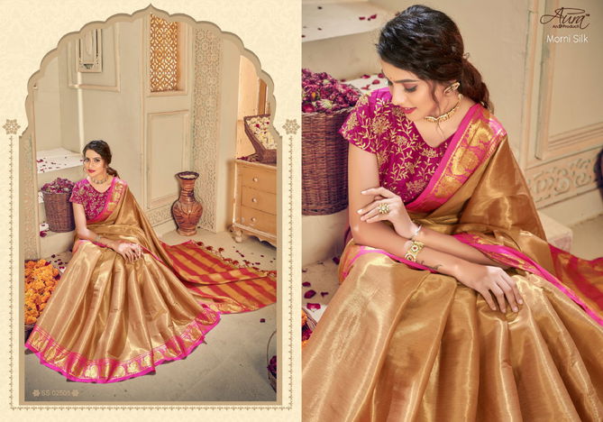 Aura Morni Silk Designer Sarees Catalog